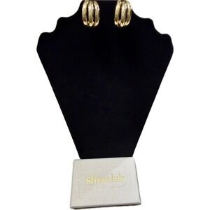 Gold Tone Triple Hoop Earrings‎ Womens Jewelry Classic Stylish